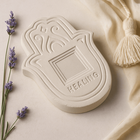 Incense Plate, White Stone Effect - SHAMTAM.COM