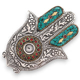 Incense Burner Green Small Hamsa - SHAMTAM.COM