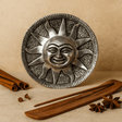 Incense Stick Holder Sun Design Polished Aluminium 9cm - SHAMTAM.COM