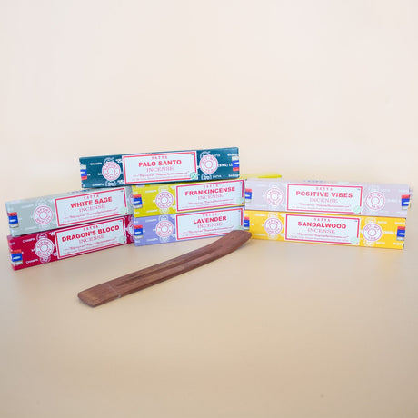 Incense Sticks Starter Kit 7 Scents Holder Satya - SHAMTAM.COM