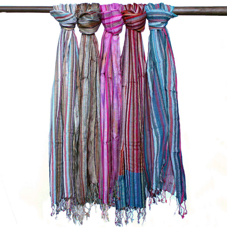 Boho Scarf Indian - 22x72cm - Random Blues - SHAMTAM.COM