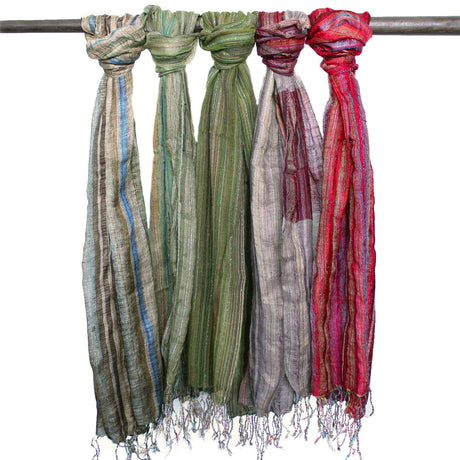 Boho Scarf Indian - 22x72cm - Random Greens - SHAMTAM.COM