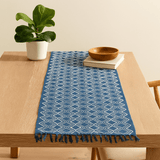 Indigo Runner 170x60cm Handmade Heerak Pattern - SHAMTAM.COM