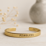Inspirational Brass Message Bracelet Handmade In Nepal - SHAMTAM.COM