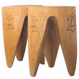 Interlocking Table/Stool set of 2 - Natural - SHAMTAM.COM