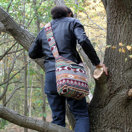 Jacquard Bag - Chocolate Student Back - SHAMTAM.COM