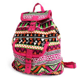 Boho Backpack Jacquard Bag - Pink - SHAMTAM.COM