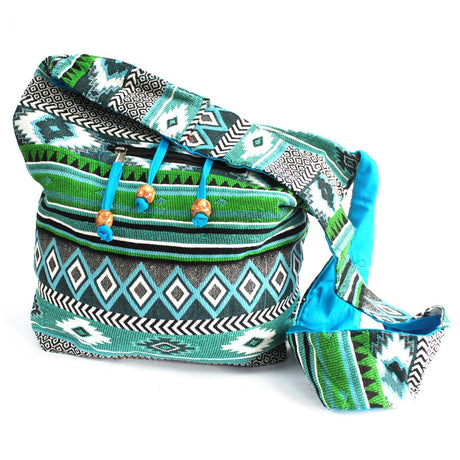 Jacquard Bag - Teal Student Bag - SHAMTAM.COM