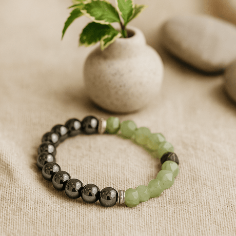Jade Bracelet Faceted Magnetic Gemstone - SHAMTAM.COM