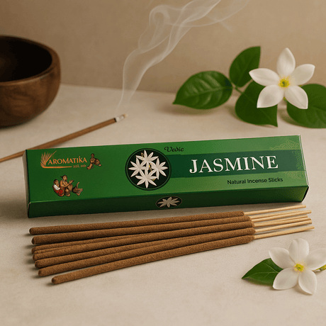 Jasmine Incense Sticks Vedic, 12 Sticks Aromatika - SHAMTAM.COM