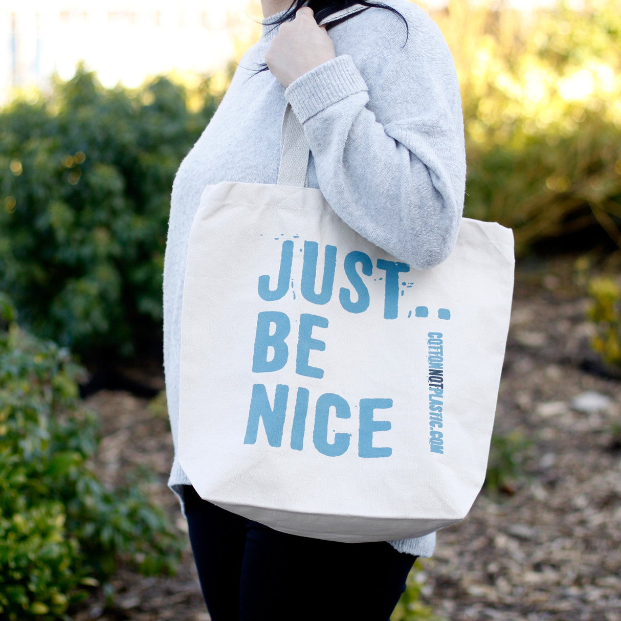 Tote Bag Just Be Nice - choice of 4 colours - SHAMTAM.COM