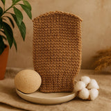 Jute Mitt Brown Snug - SHAMTAM.COM