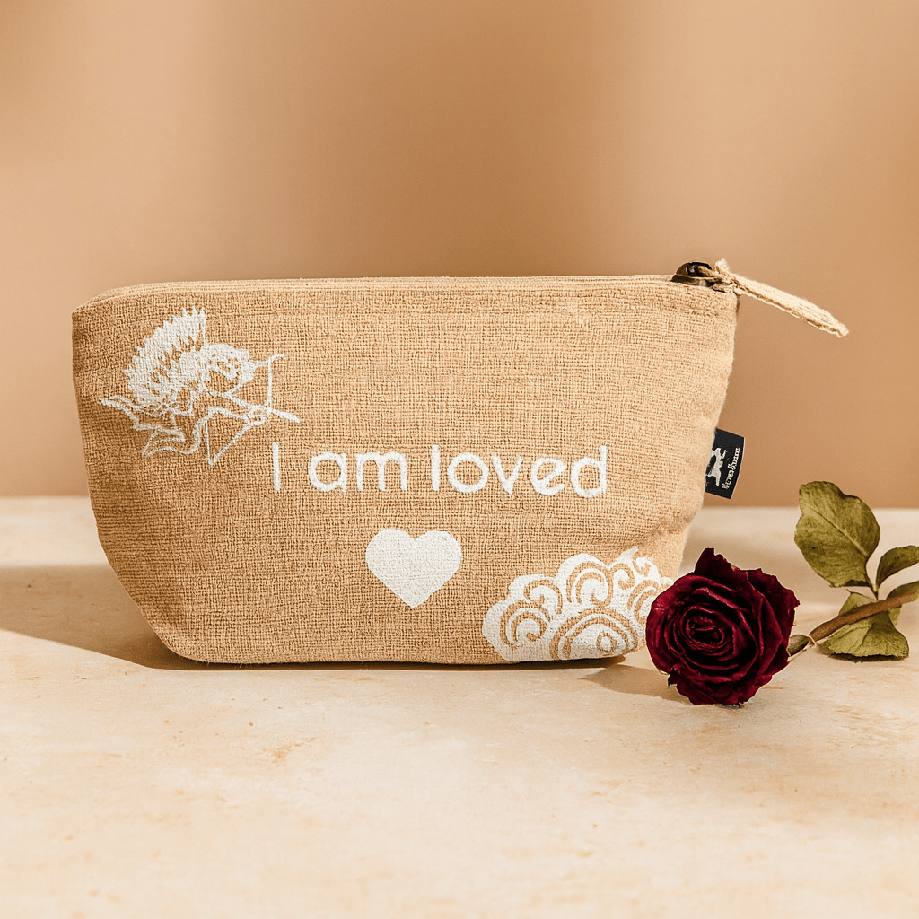 Jute Pouch - I Am Loved - SHAMTAM.COM