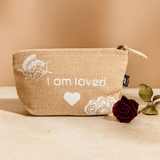 Jute Pouch - I Am Loved - SHAMTAM.COM
