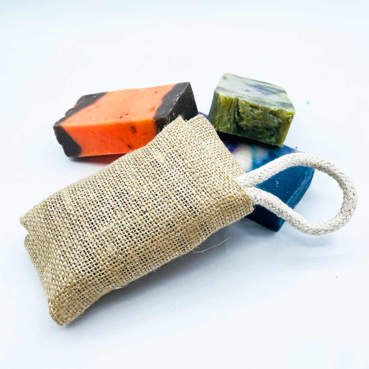 Jute Scrub Soap Pouch - Natural - SHAMTAM.COM