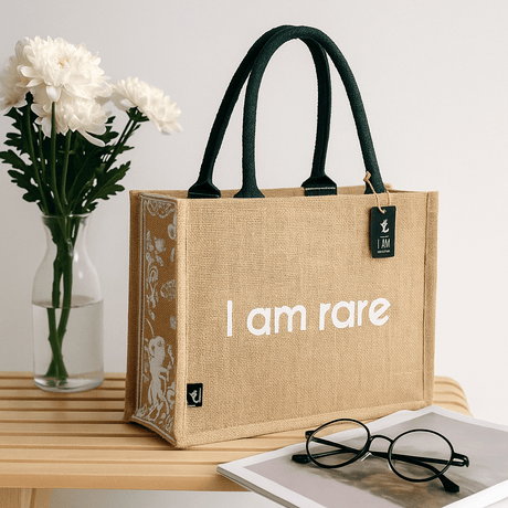 Jute Shopping Tote Bag, Devil Tarot Design - SHAMTAM.COM