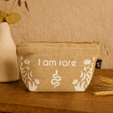 Jute Zipper Pouch I Am Rare - SHAMTAM.COM