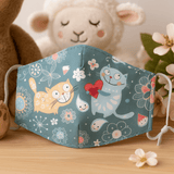 Kids Face Mask - Happy Cats With Filter - SHAMTAM.COM