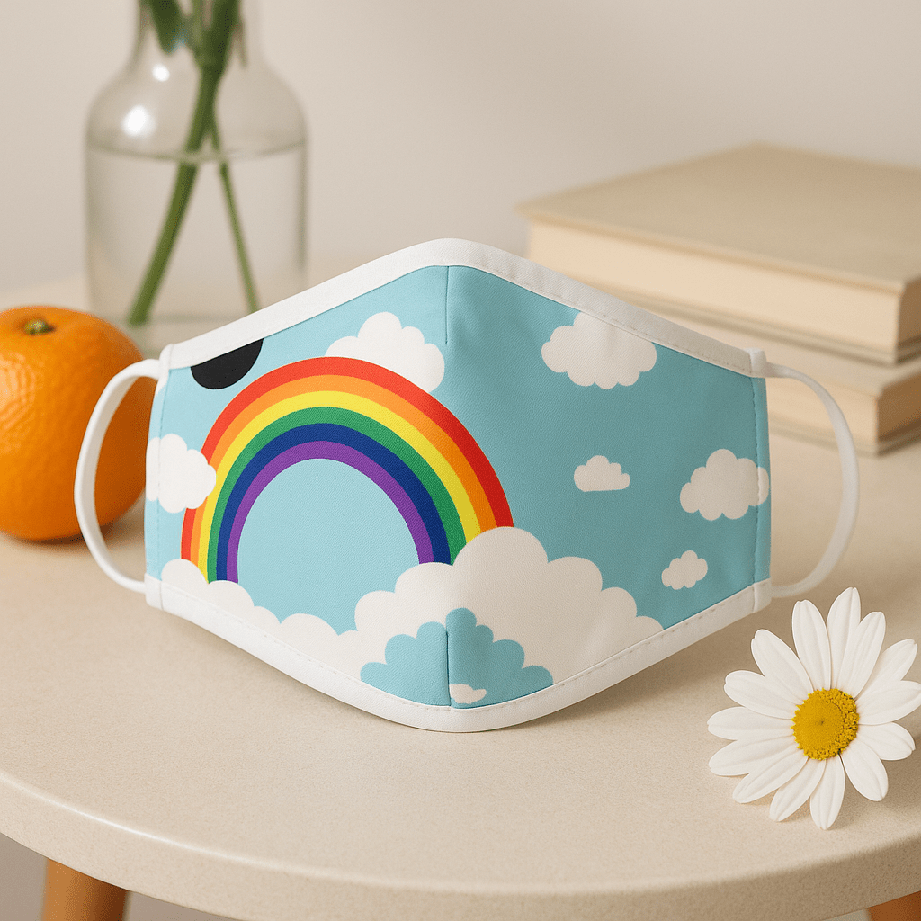 Kids Face Mask Rainbow Reusable With Filter - SHAMTAM.COM