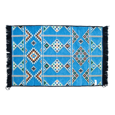 Kilim Rug 125x80 cm - Sky Blue - SHAMTAM.COM