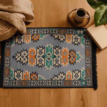 Kilim koberec antracit 125x80 cm