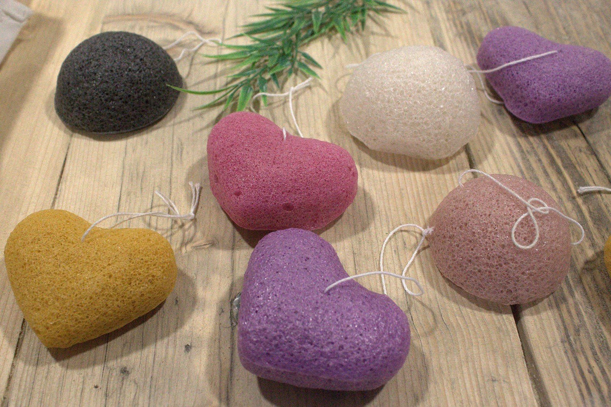 Konjac Heart Sponge - Lavender - SHAMTAM.COM