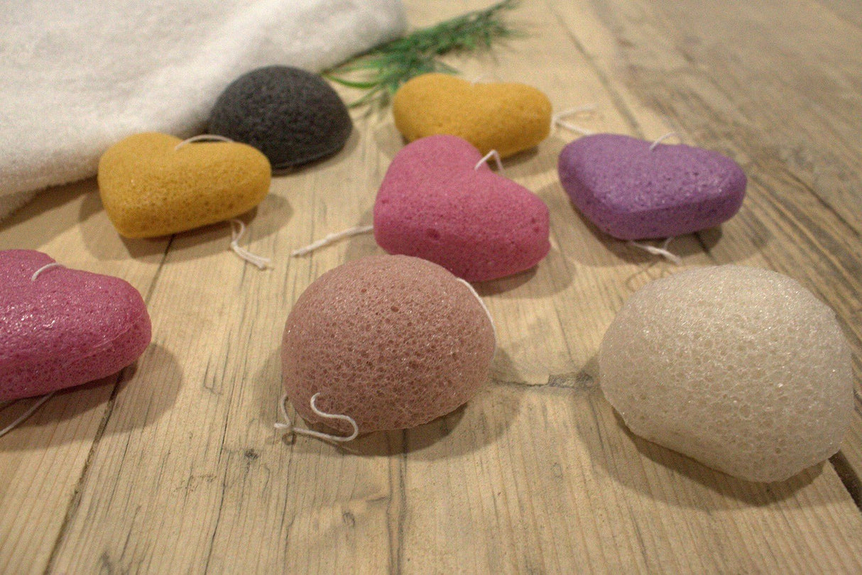 Konjac Heart Sponge - Rose - SHAMTAM.COM