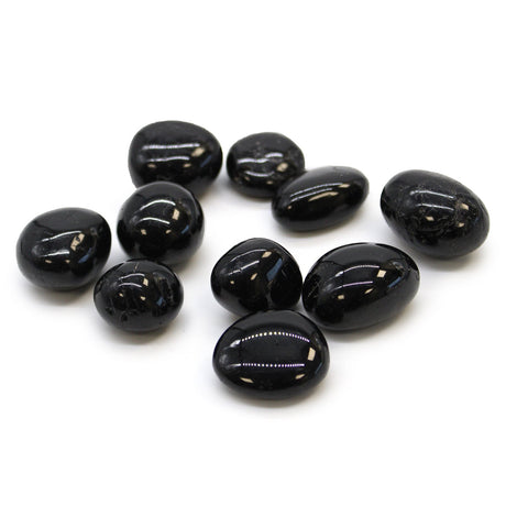 Black Tourmaline Tumbled Stones - Crystals Gemstones - SHAMTAM.COM