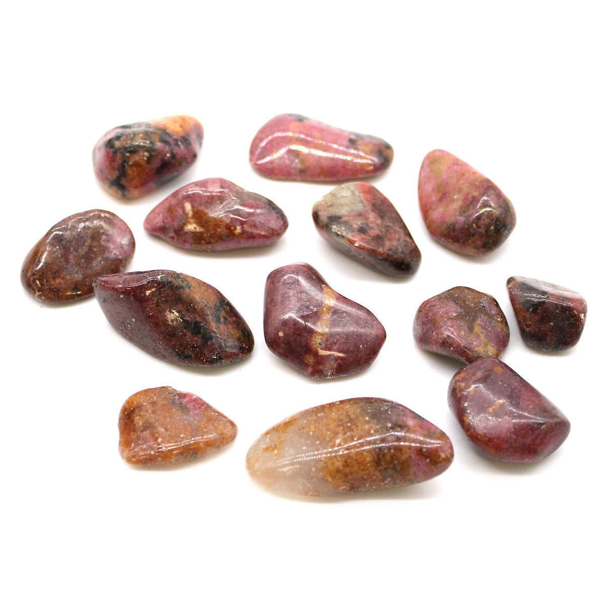 Rhodonite Tumbled Stones - Crystals Gemstones - SHAMTAM.COM