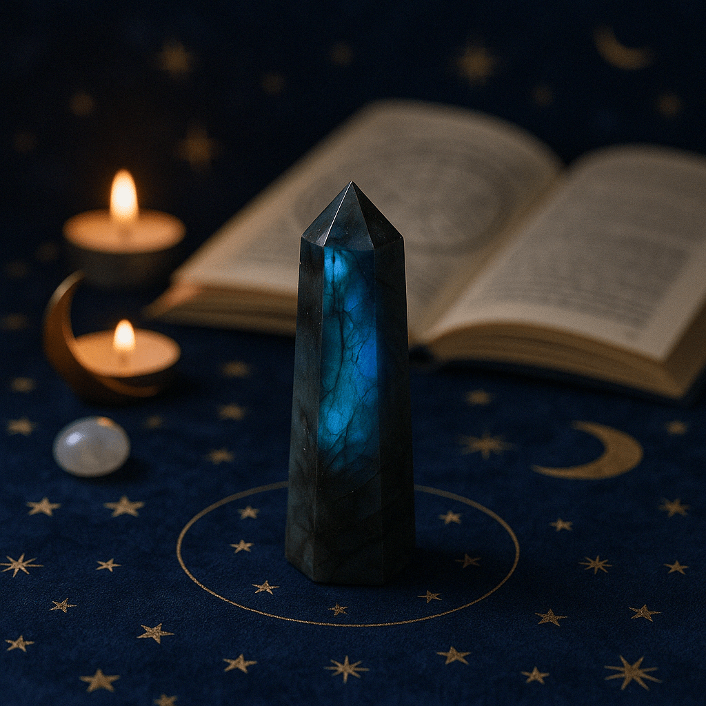 Madagascar Labradorite Point (approx 50 - 65gm 100x28mm) - SHAMTAM.COM