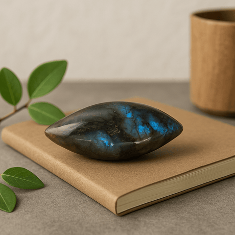 Labradorite Leaf Stone 45 - 55mm Madagascar - SHAMTAM.COM