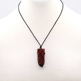 Red Jasper Pendant - Laced Crystal Gemstone Flat Point - SHAMTAM.COM