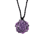 Lepidolite Pendant - Laced Crystal Gemstone Flat Point - SHAMTAM.COM