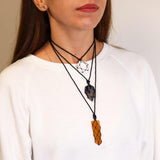 White Howlite Pendant - Laced Crystal Gemstone Flat Point - SHAMTAM.COM