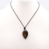 Tigers eye Pendant - Laced Crystal Gemstone Flat Point - SHAMTAM.COM