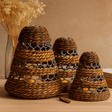 Lamp Shades Boho Banana Leaf Raffia 3 - Piece Set - SHAMTAM.COM