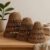 Lamp Shades Natural Banana Leaf Set of 3 - SHAMTAM.COM