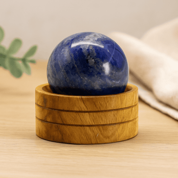 Sfera di Lapislazzuli Afghan 50mm con supporto