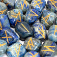 Lapis Runes Stone Set in Pouch - SHAMTAM.COM