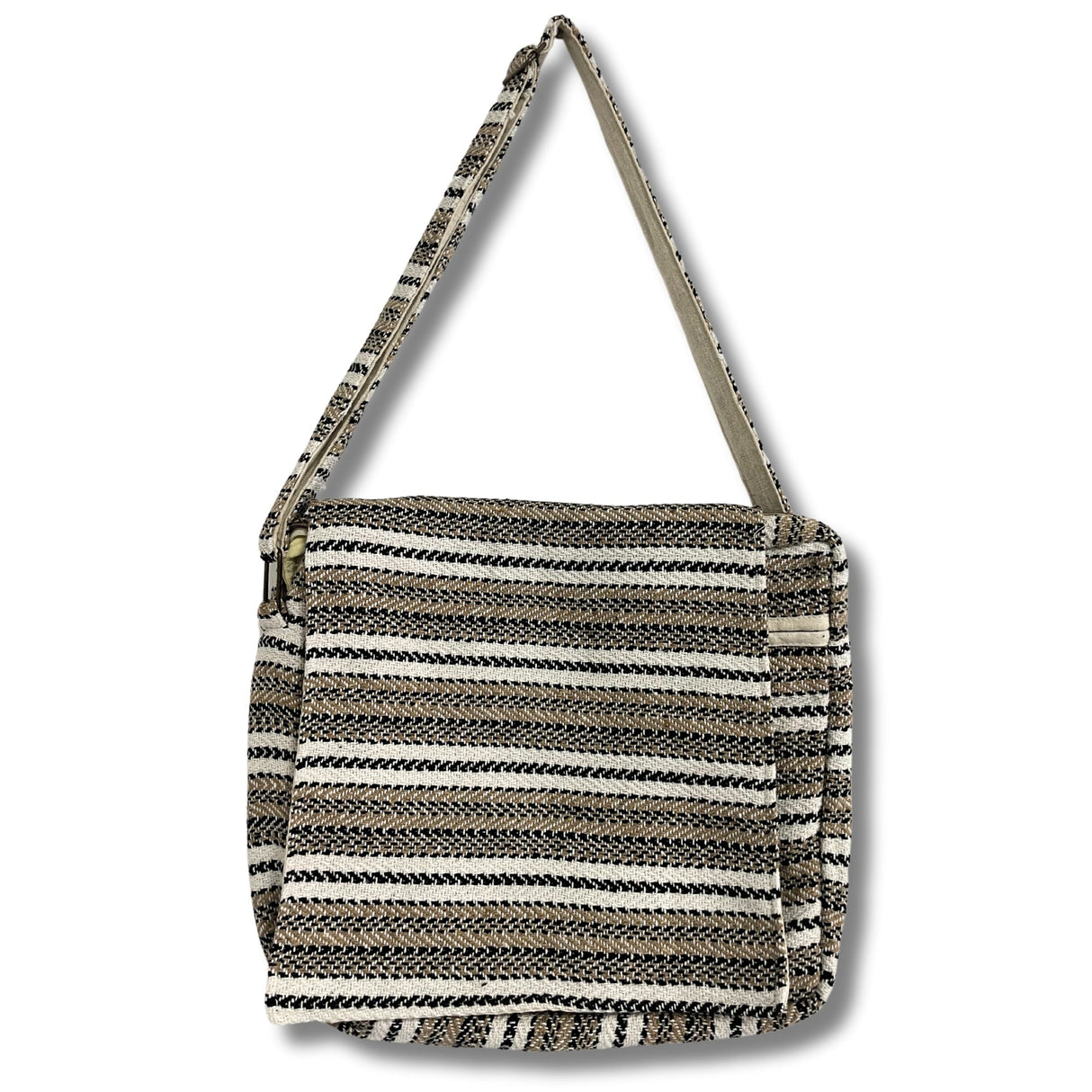 Soft Banjar Laptop Bag - Soft Cream & Grey - SHAMTAM.COM