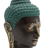 Large Antique Brass Buddha Head - SHAMTAM.COM