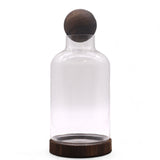 Large Ball Top Terarium on Dark Tung Wood - SHAMTAM.COM