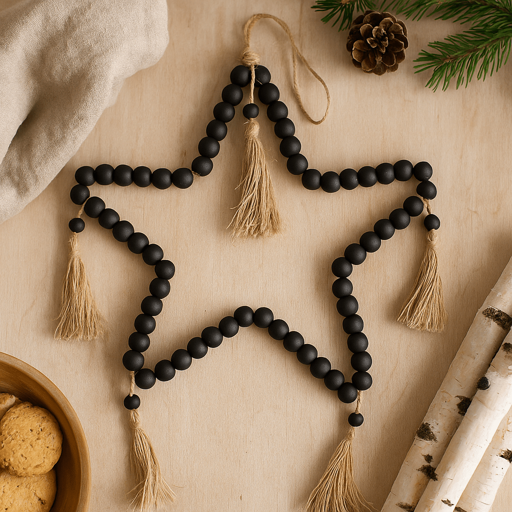 Large Beaded Star Mobile 58 x 38 cm - SHAMTAM.COM