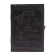 Large Black Leather Book of Shadows with Embossed Pentacle, Triquetra, and Tree Design - 200 Deckle - Edged Pages, 25x18x3cm - Mystical Wiccan Journal with Metal Clasp - SHAMTAM.COM