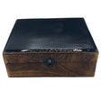 Large Ceramic Glazed Wood Box - 20x15x7.5cm - Black - SHAMTAM.COM