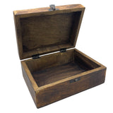 Large Ceramic Glazed Wood Box - 20x15x7.5cm - White - SHAMTAM.COM