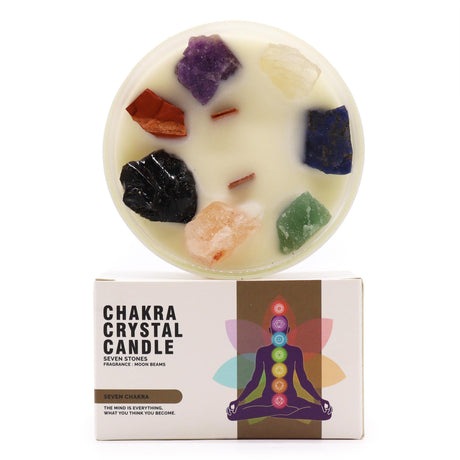 7 Chakras Crystal Candle - SHAMTAM.COM