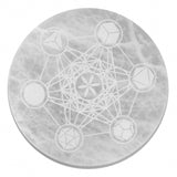 Sacred Geometry Charging Plate Selenite 18cm - SHAMTAM.COM