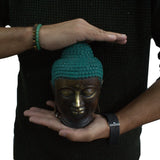 Large Classic Brass Buddha Head - SHAMTAM.COM