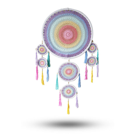 Large Dreamcatcher (55cm) - Pastel Rainbow - SHAMTAM.COM